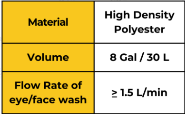 Portable Emergency Eyewash Capacity ขนาดความจุ 8 แกลลอน (30 ลิตร) ผลิตจาก Polyethylene Portable Emergency Eyewash Capacity ขนาดความจุ 8 แกลลอน (30 ลิตร) ผลิตจาก Polyethylene - Image 2