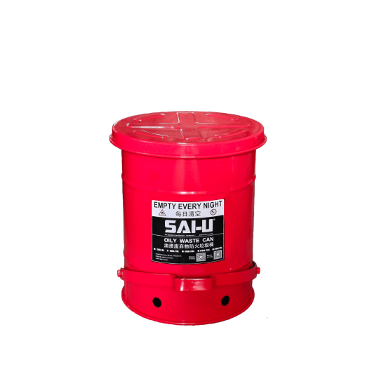 SAI-U Oily Waste Can ขนาด 6 แกลลอน (22.6 ลิตร) สีแดง SAI-U Oily Waste Can ขนาด 6 แกลลอน (22.6 ลิตร) สีแดง