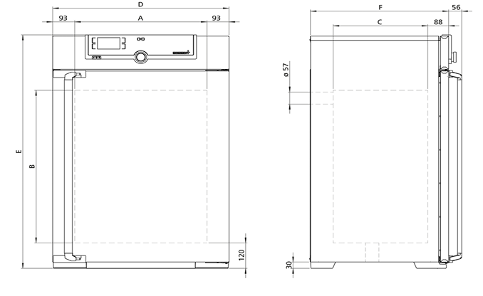 ตู้อบลมร้อน รุ่น UN160 universal oven un160