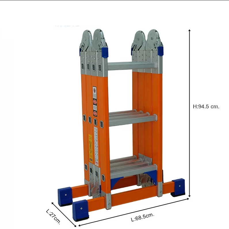 บันไดไฟเบอร์กลาสพับอเนกประสงค์ 12 ขั้น XG163F4x3 บันไดไฟเบอร์กลาสพับอเนกประสงค์ 12 ขั้น XG163F4x3 - Image 3