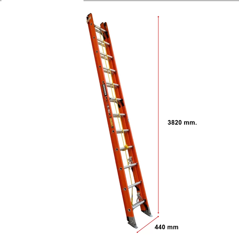 บันไดพาด 2 ตอนเลื่อน 12 ฟุต - ไฟเบอร์กลาส XG-127D2x12 บันไดพาด 2 ตอนเลื่อน 12 ฟุต - ไฟเบอร์กลาส XG-127D2x12 - Image 2