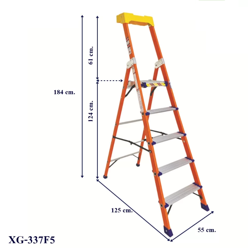 บันไดแพลตฟอร์มไฟเบอร์กลาส 5 ฟุต XG-337F5 บันไดแพลตฟอร์มไฟเบอร์กลาส 5 ฟุต XG-337F5 - Image 2