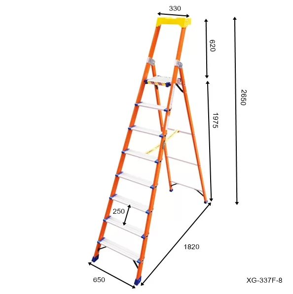 บันไดแพลตฟอร์มไฟเบอร์กลาส 8 ฟุต XG-337F8 บันไดแพลตฟอร์มไฟเบอร์กลาส 8 ฟุต XG-337F8 - Image 3