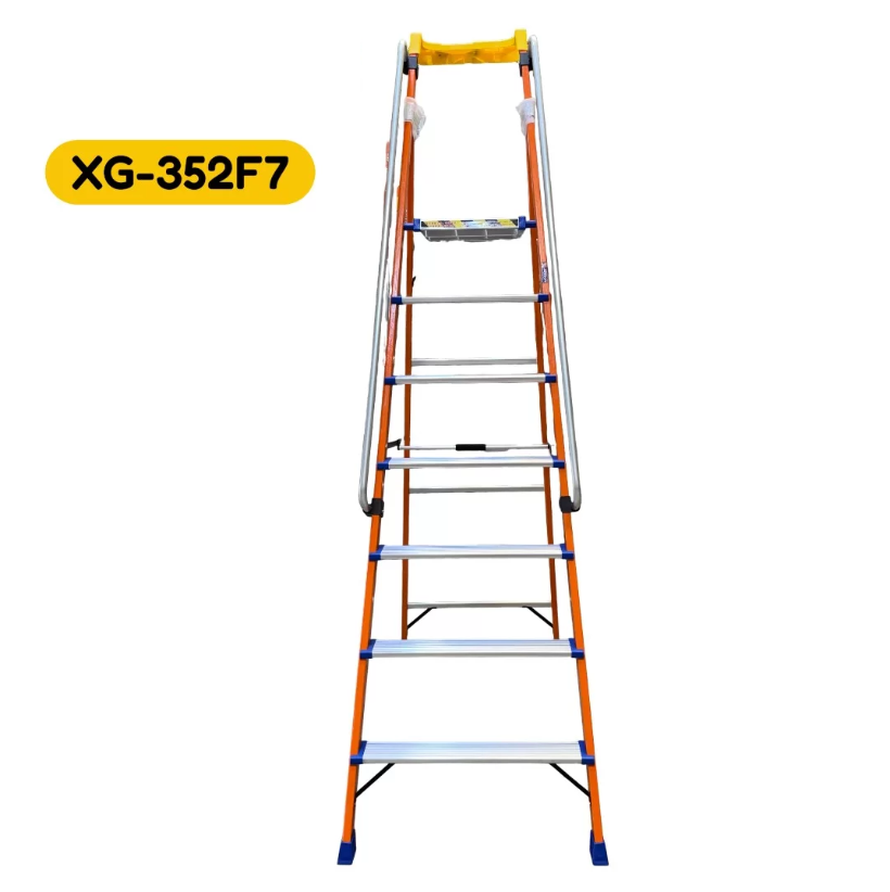 บันไดแพลตฟอร์มไฟเบอร์กลาสมีราวจับ รุ่นจัมโบ้ 7 ฟุต XG-352F7 บันไดแพลตฟอร์มไฟเบอร์กลาสมีราวจับ รุ่นจัมโบ้ 7 ฟุต XG-352F7 - Image 3