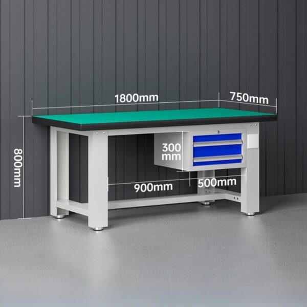 โต๊ะทำงานช่างอเนกประสงค์ESD 180x75x80 cm.มีลิ้นชัก2ชั้น HSB-180GA โต๊ะทำงานช่างอเนกประสงค์ESD 180x75x80 cm.มีลิ้นชัก2ชั้น HSB-180GA